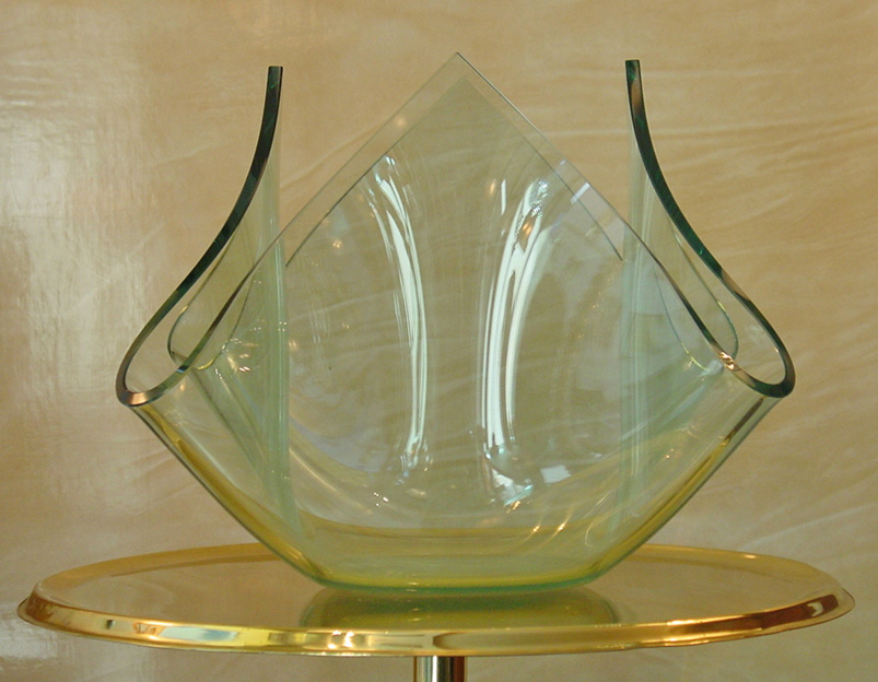 Vaso in vetro Art Decò Fazzoletto tipo del XX Secolo Pezzo di storia autentico - Robertaebasta® Art Gallery opere d’arte esclusive.